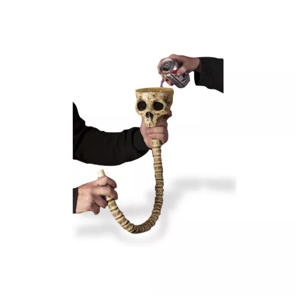 Spirit Halloween skull beer funnel. NWT